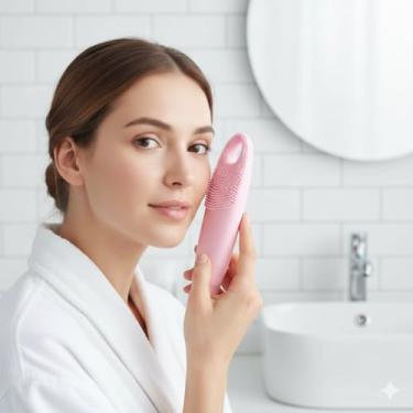 Imagem de Massageador de Limpeza Facial Antiacne Esfoliante Manual