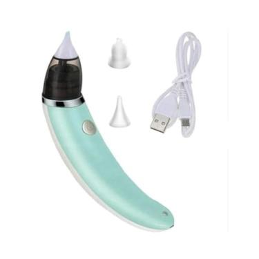 Imagem de Aspirador Nasal Infantil Elétrico USB Bebê Limpezxa De Nariz Cor:Verde Água