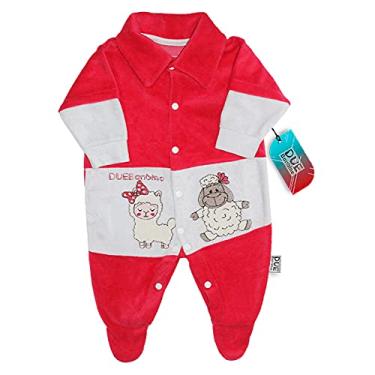 Imagem de Macacão Bebê Plush Longo Little Animals Vermelho