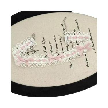 Imagem de Colar Choker Lolita De Renda E Malha Com Laço Para Mulheres, Alta Qual
