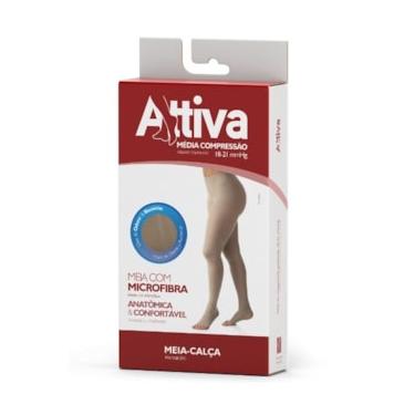 Imagem de Meia Calça Attiva - Média Compressão Feminina - Ponteira Fechada - Cor