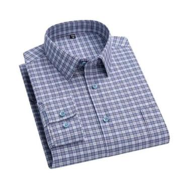 Imagem de Camisa Oxford De Manga Curta Para Homens Tamanho Grande 11XL 10XL 100%