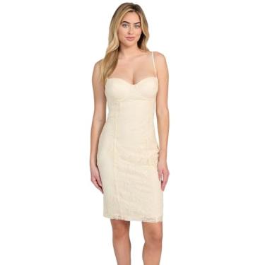 Imagem de GUESS Vestido feminino Sl Serene, Pomba branca, 36