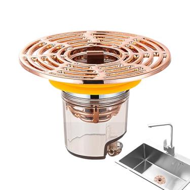 Imagem de Tampa de Ralo para Pia - Tampa Magnética com Filtro de Cesto para | Retentor Antientupimento e Antiodor para Ralo de Lavatório - para Casa de Banho e Chuveiro