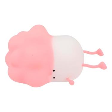 Imagem de Luminária Lâmpada Repolhinho Rosa LED Silicone Decoração