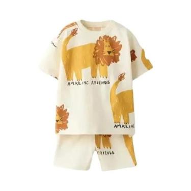 Imagem de Conjunto De Roupas De Verão Para Crianças Menino Menina Camiseta De De