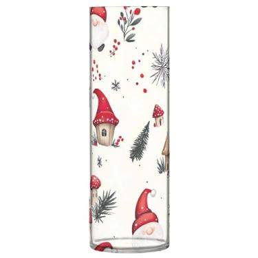 Imagem de Wassud Gnomos fofos vaso de cogumelo para decoração de quarto, vaso de flores, vasos de fazenda para centros de mesa, vaso cilíndrico de plástico para decoração de casa