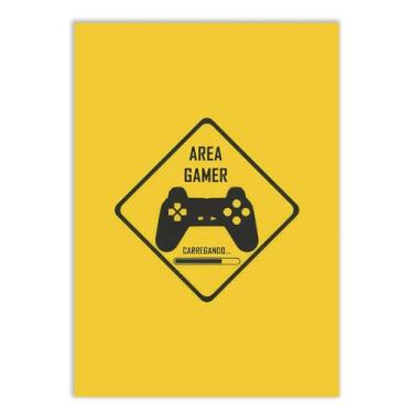 Imagem de Placa Decorativa A4 Gamer Zone Video Games Jogos