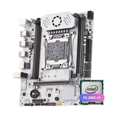 Imagem de QUASAR Kit Upgrade, Placa Mãe X99 D4 M.2 Nvme Ddr4 Branca + Processador Xeon E5-2680v3