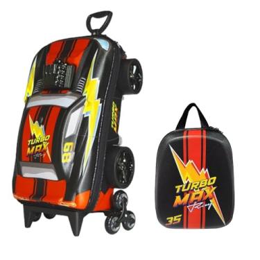 Imagem de MOCHILA COM RODAS + MOCHILA DE COSTAS MAXTOY TURBOMAX RAY PRETO