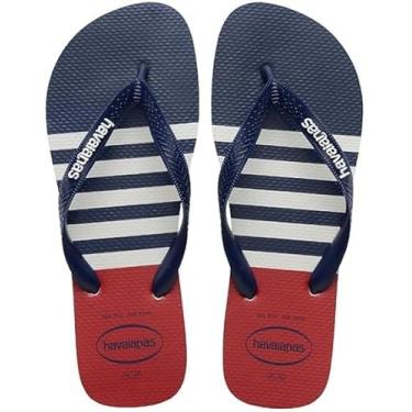 Imagem de Chinelo Havaianas Top Nautical Cor:Branco/Azul Tamanho:43/44