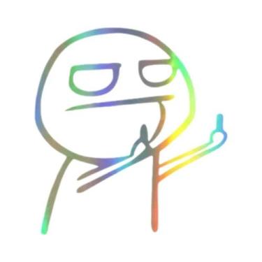 Imagem de Adesivo Refletivo Engraçado Para Moto E Carro, Decalque De Dedo Do Mei