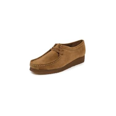 Imagem de Clarks Wallabee feminino Oxford, Camurça Cola, 38