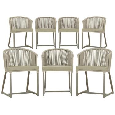 Imagem de 7 Cadeiras De Jantar área Noronha Fendi E7 Trama Original Rami