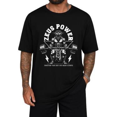 Imagem de Camiseta Oversized Zeus Gola Alta Streetwear Academia Treino-Masculino