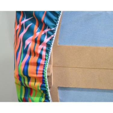 Imagem de Painel De Tecido Sublimado Redondo Lhamas no Deserto C/Elástico - Fabr