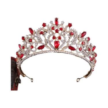 Imagem de Tiara De Diamante Princesa, Coroa Balok Para Noivas, Acessórios De Est