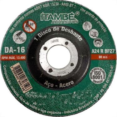 Imagem de Disco Desbaste Itambe - 7''X1/4''X7/8'' Da-16 - 7063