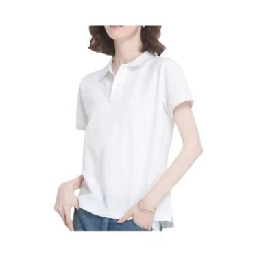 Imagem de Camisas Polo Femininas Estilo Coreano De Verão Em Seda Gelada, Secagem