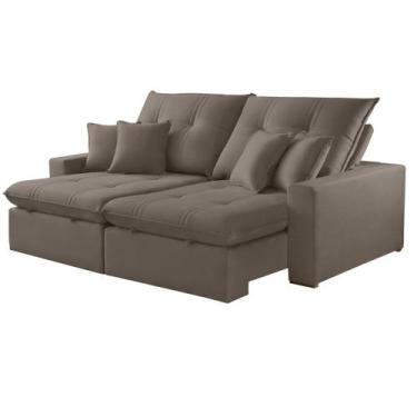 Imagem de Sofá 230 cm Braço 25 cm Retrátil e Reclinável Império Meu Sofá Online,