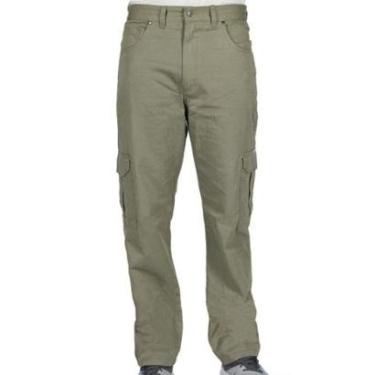 Imagem de Calça de Sarja R7Jeans Masculina Modelo Cargo 100% Algodão-Masculino
