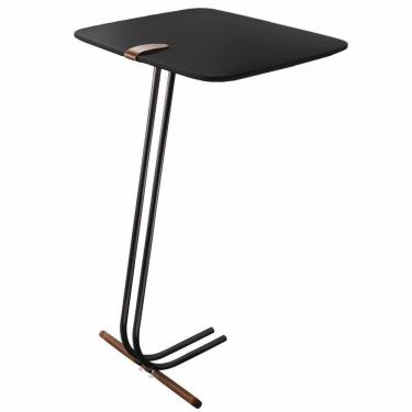 Imagem de Mesa Apoio Lateral para Sofá Lisboa Pé Preto Preto