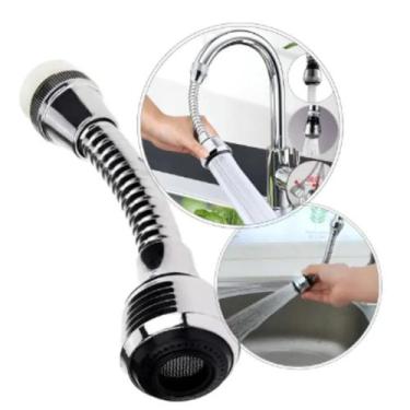 Imagem de Extensor Bico Arejador Cromado Prolongador Torneira Chuveirinho Flexív