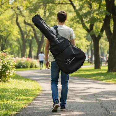 Imagem de Capa Violão Bolso Externo Com Alças Nylon Resistente Klx - KLX Qualida