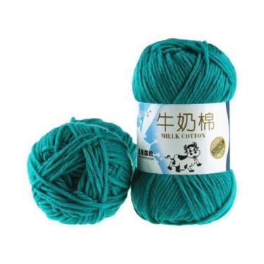 Imagem de 100g 2 Peças De Fio De Algodão Leite Para Crochê E Tricô Para Suéter, 