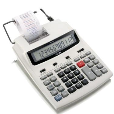 Imagem de Calculadora Mesa Elgin MR6125 com Bobina Visor 12 Dígitos, Calendário,