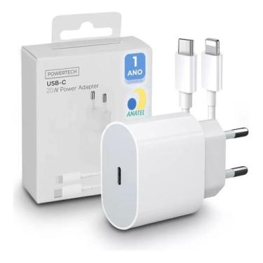 Imagem de Carregador Turbo 20W + Cabo Lightning para USB-C Compatível Iphone 11 