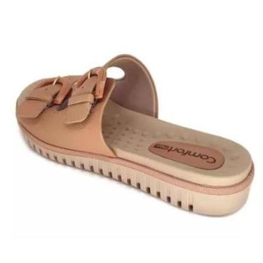 Imagem de Tamanco Feminino Slide Comfortflex FlexWave 2245404 - Avelã - 34-Feminino