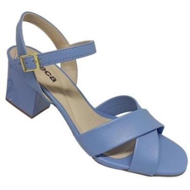 Imagem de Sandália Moleca Salto Grosso 5453.205 Feminino - Azul Claro-Feminino