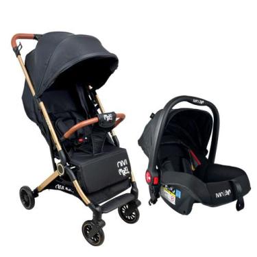 Imagem de Carrinho de Passeio C/Bebê Conforto TS NIVI Maxi Baby -, Preto-Marron