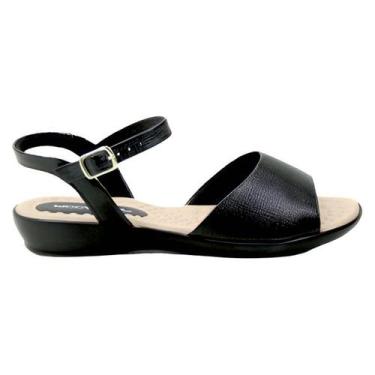 Imagem de Sandália Piccadilly Com Fivela 500344 - Feminino, 37, Preto/Bege