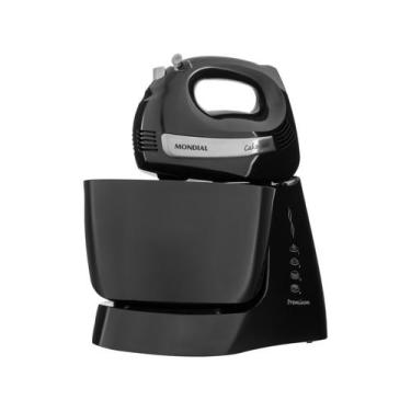 Imagem de Batedeira Mondial Preta 500W Premium - Due Cake Inox B-50-B 4 Velocida