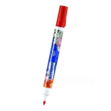 Imagem de Marcador Permanente Vermelho Fogo Acrilpen Acrilex 1.0mm para Tecido e