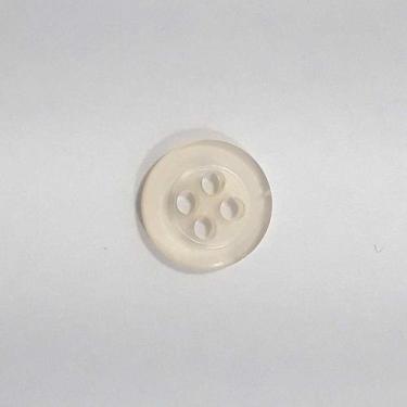 Imagem de Botão Bege 10mm 4 Furos Plástico ABS Semi Brilho 50Un 100Un 200Un conf