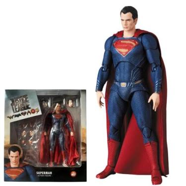 Imagem de Boneco Super Man 16cm Articulado e acessorios Action Figure - Genérica