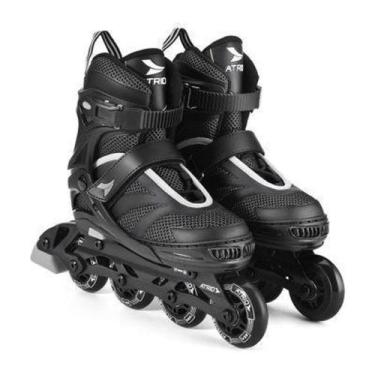 Imagem de Patins atrio preto/cinza inline regulavel tamanho 33-36 m