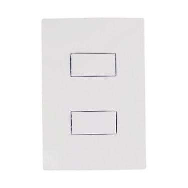 Imagem de Kit 20 Interruptor 2 Teclas Simples Completo Bco 10A I9 - ILUMI
