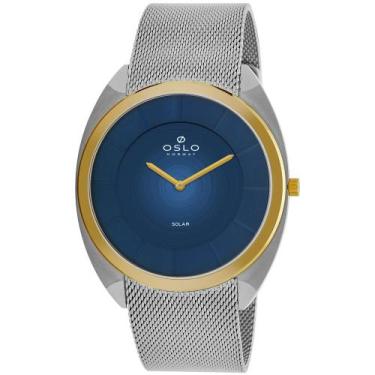 Imagem de Relógio Oslo Masculino Ref: Omtsssvs0002 D1sx Slim Solar Bicolor