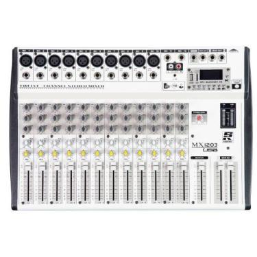 Imagem de Mesa De Som Analógica Com 12 Canais MX1203 USB - STANNER - Staner