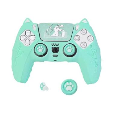 Imagem de Capa De Silicone Antiderrapante Para Controle PS5 Com Grips Para Analó