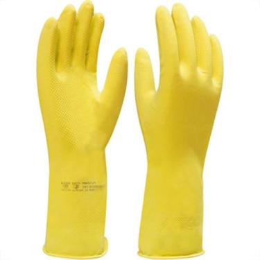 Imagem de Luva Imbat Latex Verniz Silver Amarelo 08-M - Kit C/12 Unidades