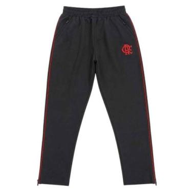 Imagem de Calça Braziline Flamengo Ela c Zíper - Masculino - Preto -, Preto, M