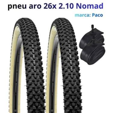 Imagem de Pneu Paco Nomad Aro 29 x 2.10 Lateral Bege Variações com Câmara de ar,