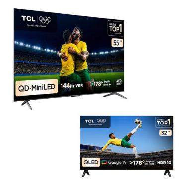 Imagem de Combo Smart TV TCL 55 QLED Mini LED 4K C6K WiFi 144Hz 55C6K e Smart TV