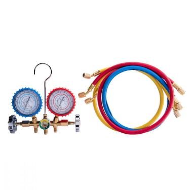 Imagem de Kit Manifold com Visor Hulter Mangueira 1/4&quot; 90cm HT5536F