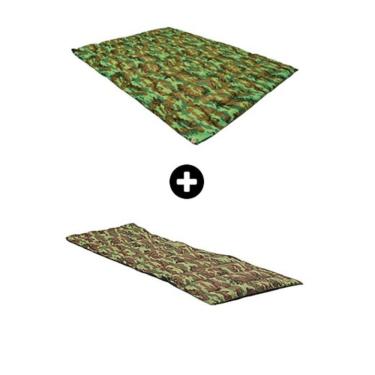Imagem de Kit com 2 Colchonete para Acampamento 1 Casal e 1 Solteiro